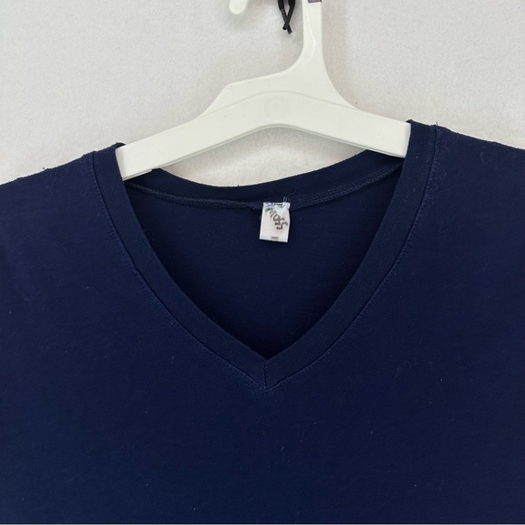 Basic Short Sleeve V Neck T Shirt Women’s XS Blue - Picture 2 of 7
